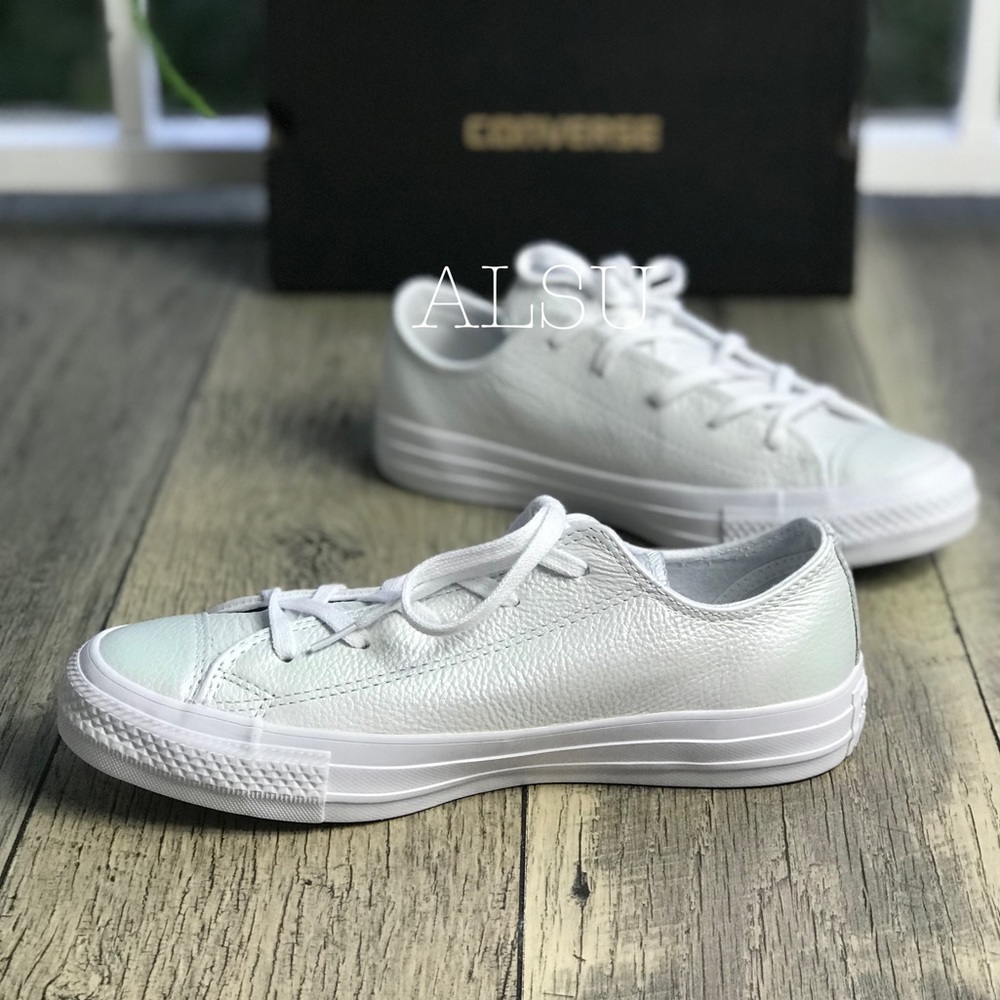NWT Converse Ctas OX White White Pearls W AUTHENTI - Picture 6 of 8